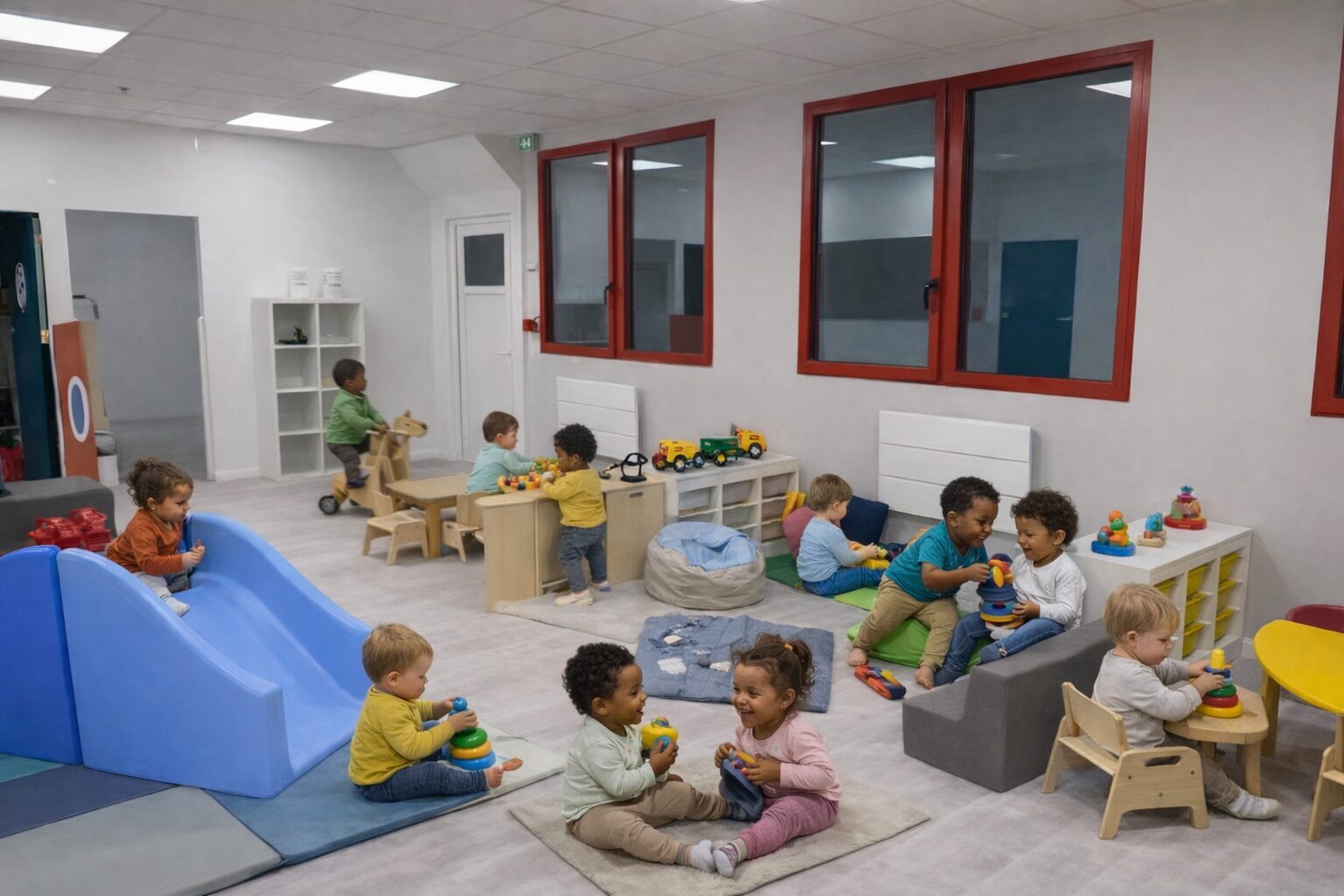 Enfant épanoui au Jardin des Coccinelles